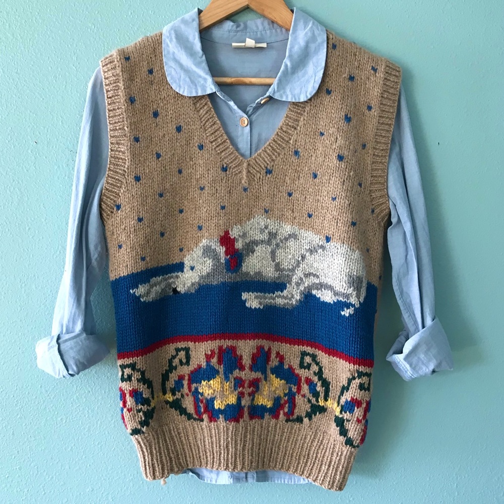 Wool Sweater Vest Size Small